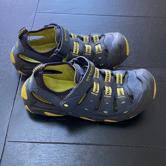 Sperry Top-Sider Boys Wet Tech Fisherman. Blue/Green. Size 1 - Picture 2 of 9